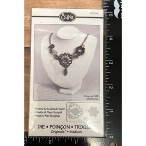 Sizzix Frame & Sculpted Flower Die Set Medium For Jewelry Crafting 657016